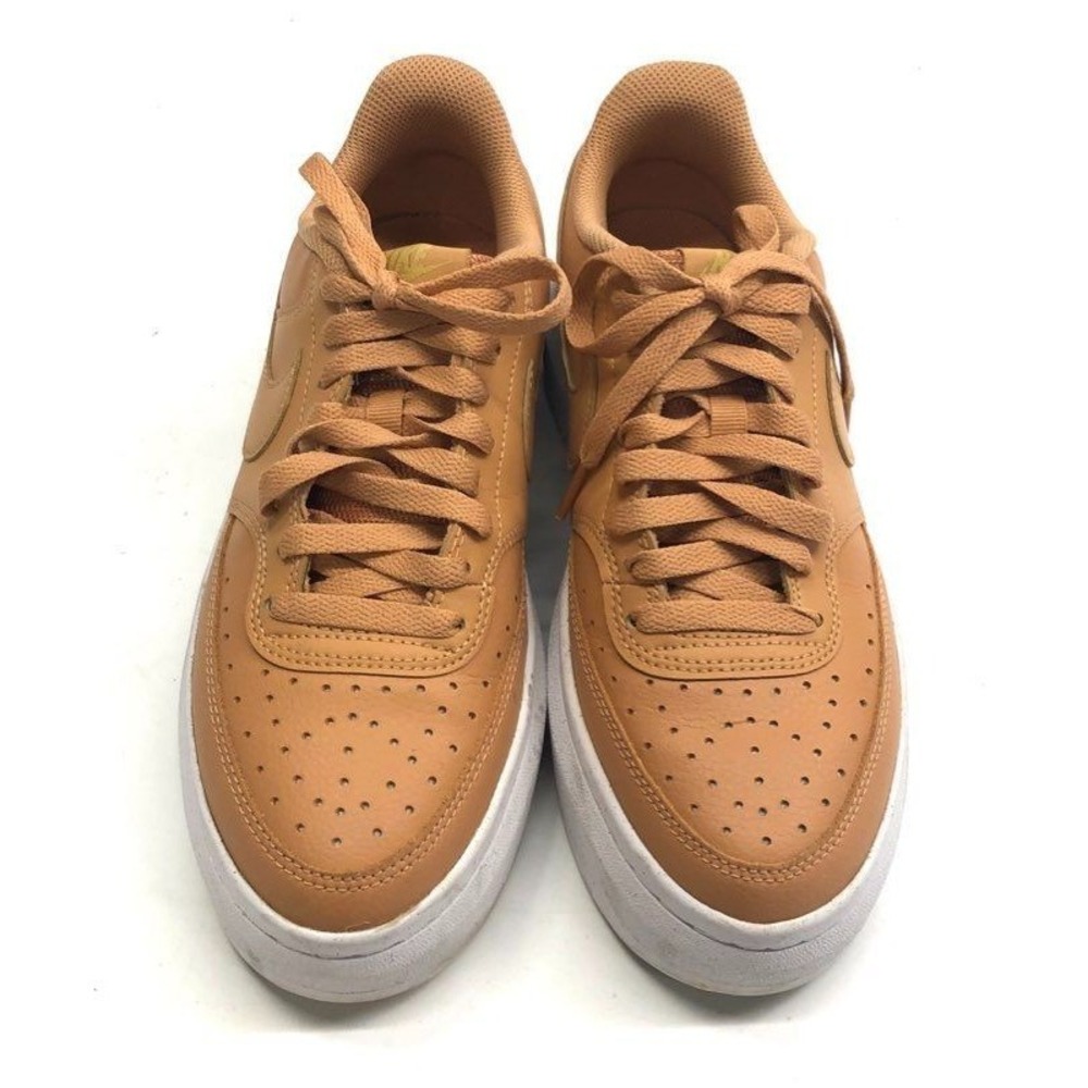 Nike Court Vision Alta LTR Vachetta Tan Leather Platform Running Sneaker Women 9